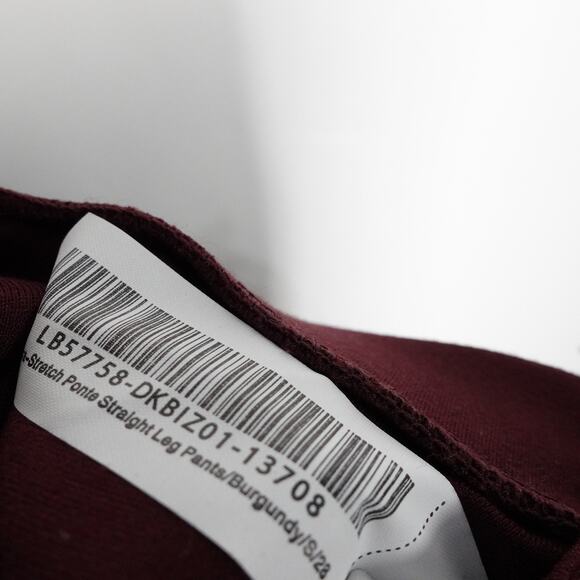 New Quince Petite Small 28" Ultra-Stretch Ponte Straight Leg Pant Burgundy - Picture 12 of 12